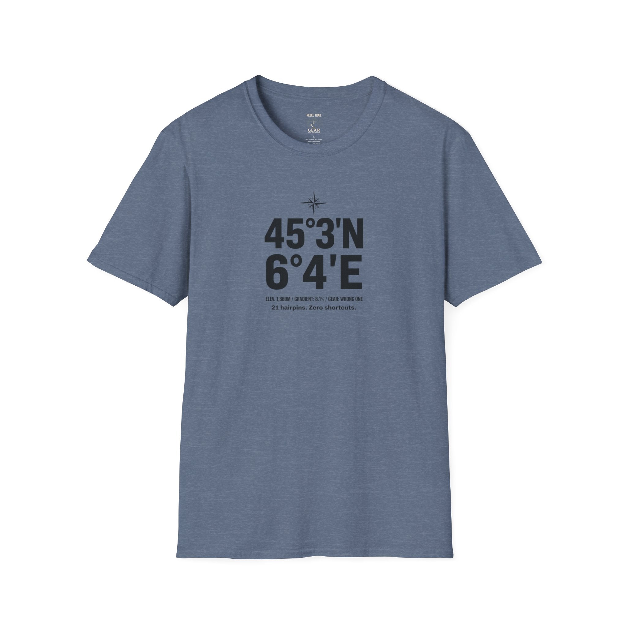 Coordinates T-Shirt — Alpe d'Huez Latitude/Longitude Graphic Tee