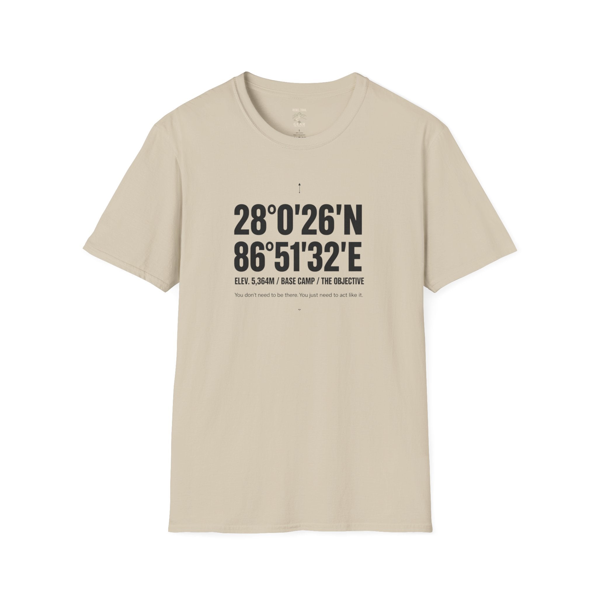 Coordinates T-Shirt — Mountain Base Camp Latitude/Longitude Graphic Tee