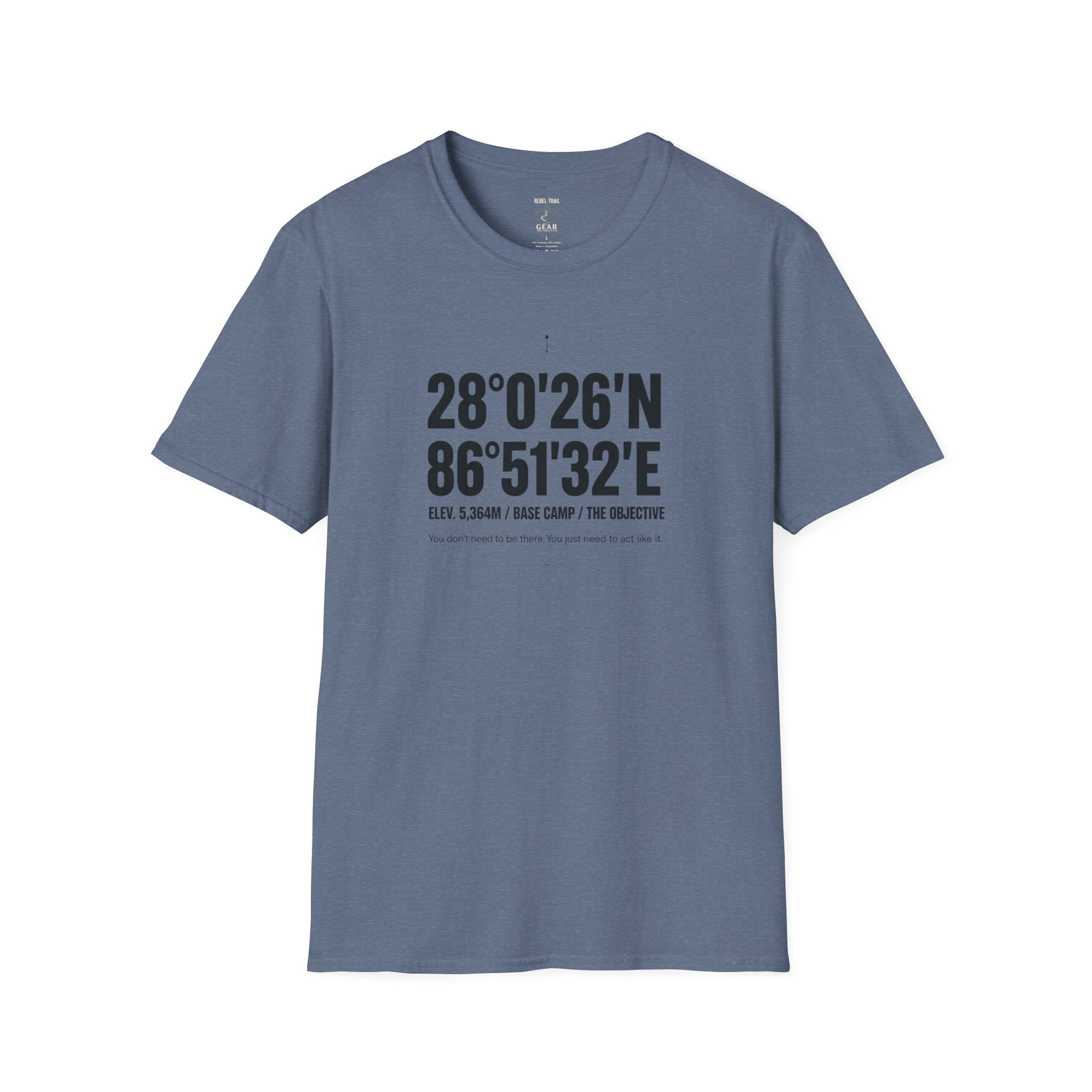 Coordinates T-Shirt — Mountain Base Camp Latitude/Longitude Graphic Tee