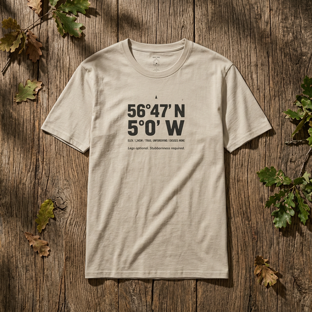 Coordinates T-Shirt — Ben Nevis Latitude/Longitude Graphic Tee