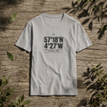 Coordinates T-Shirt — Loch Ness Latitude/Longitude Graphic Tee