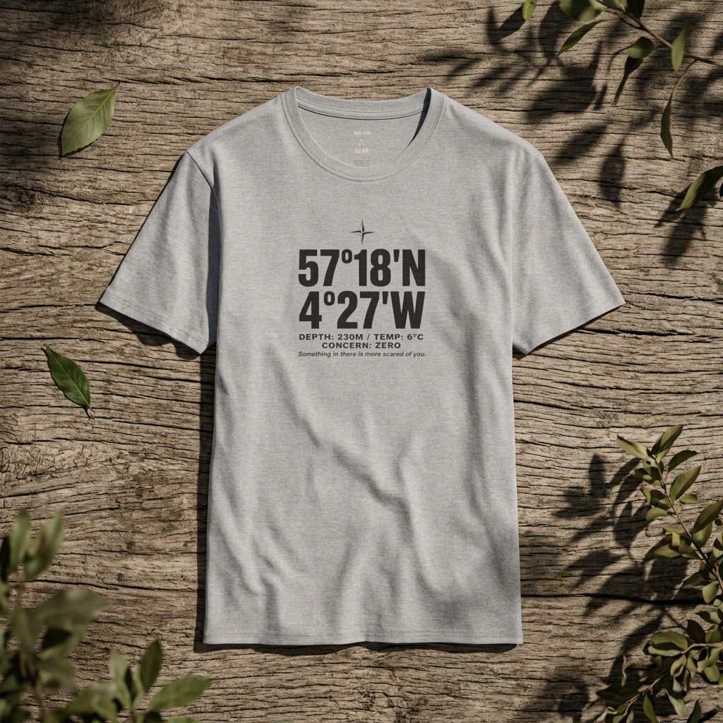 Coordinates T-Shirt — Loch Ness Latitude/Longitude Graphic Tee