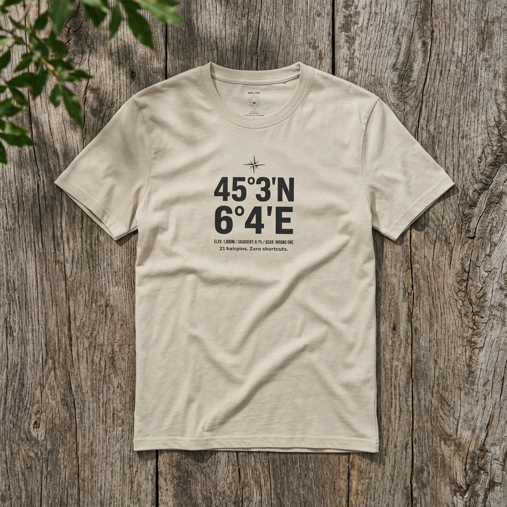 Coordinates T-Shirt — Alpe d'Huez Latitude/Longitude Graphic Tee