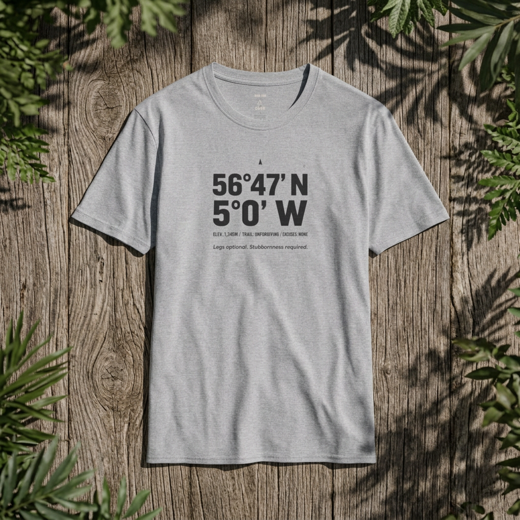 Coordinates T-Shirt — Ben Nevis Latitude/Longitude Graphic Tee