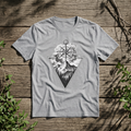 Compass & Mountain Graphic Tee — Adventure Travel Shirt