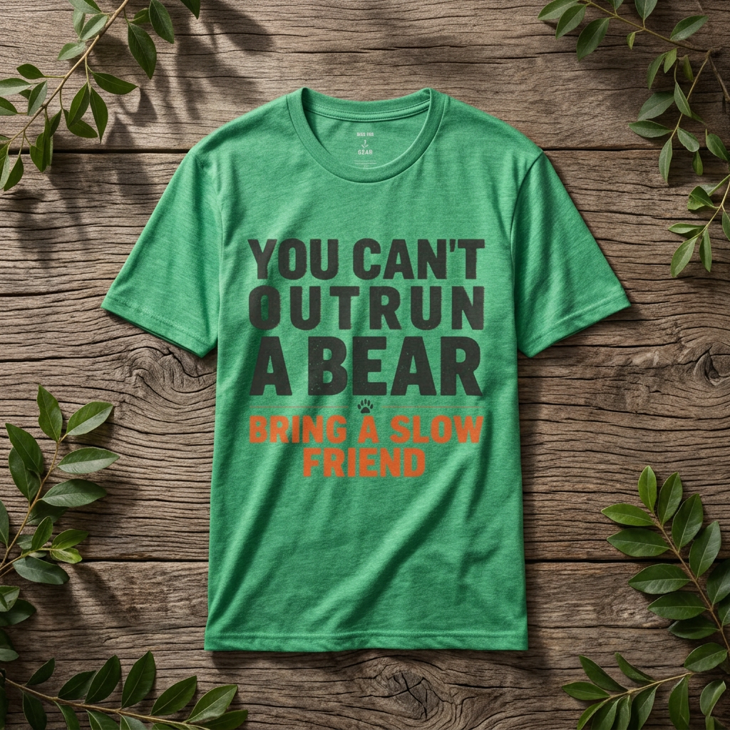 You Can't Outrun a Bear T‑Shirt — Funny Outdoor Humor Tee