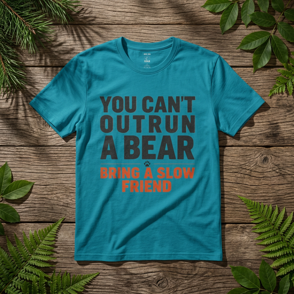 You Can't Outrun a Bear T‑Shirt — Funny Outdoor Humor Tee