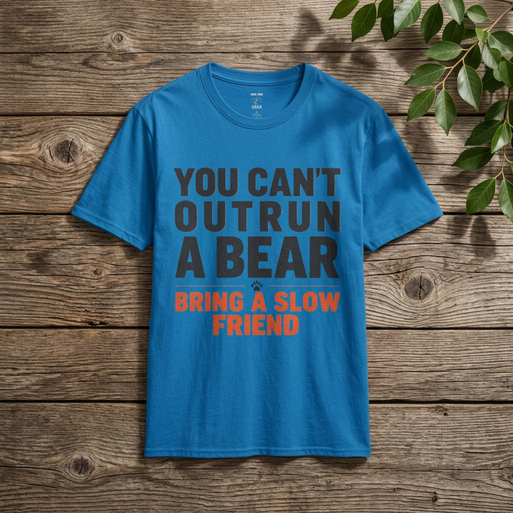 You Can't Outrun a Bear T‑Shirt — Funny Outdoor Humor Tee