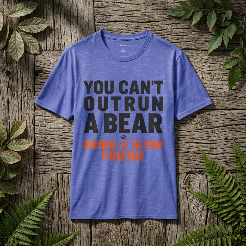 You Can't Outrun a Bear T‑Shirt — Funny Outdoor Humor Tee