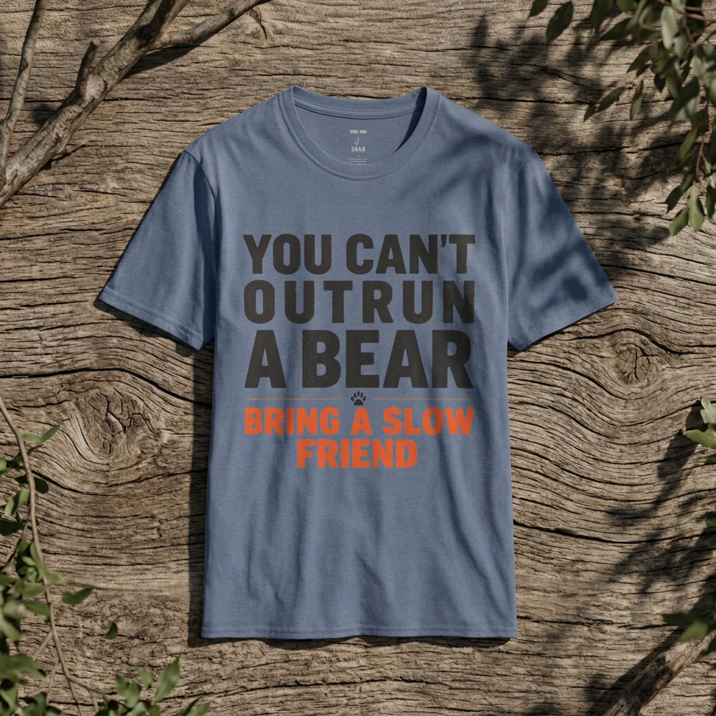 You Can't Outrun a Bear T‑Shirt — Funny Outdoor Humor Tee