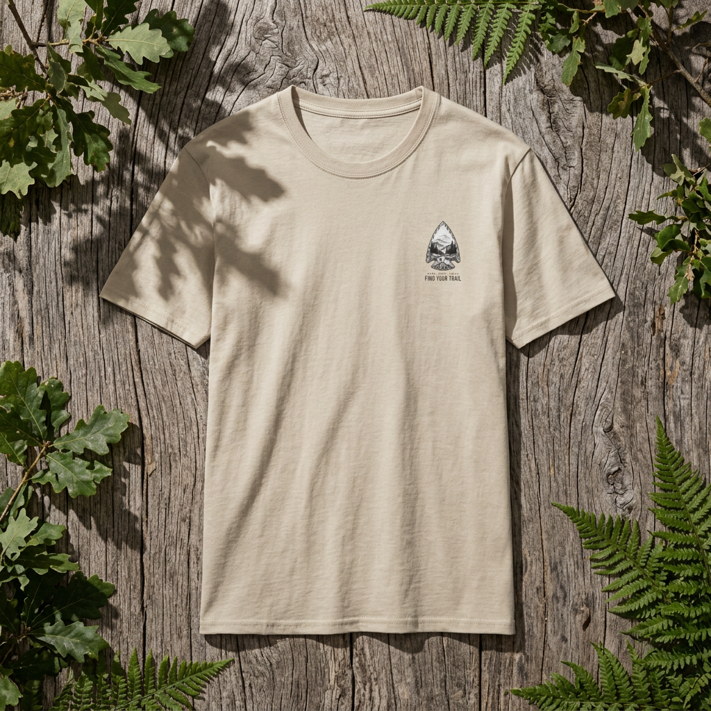 Route 66 T‑Shirt — 'Find Your Trail' Minimal Outdoor Tee