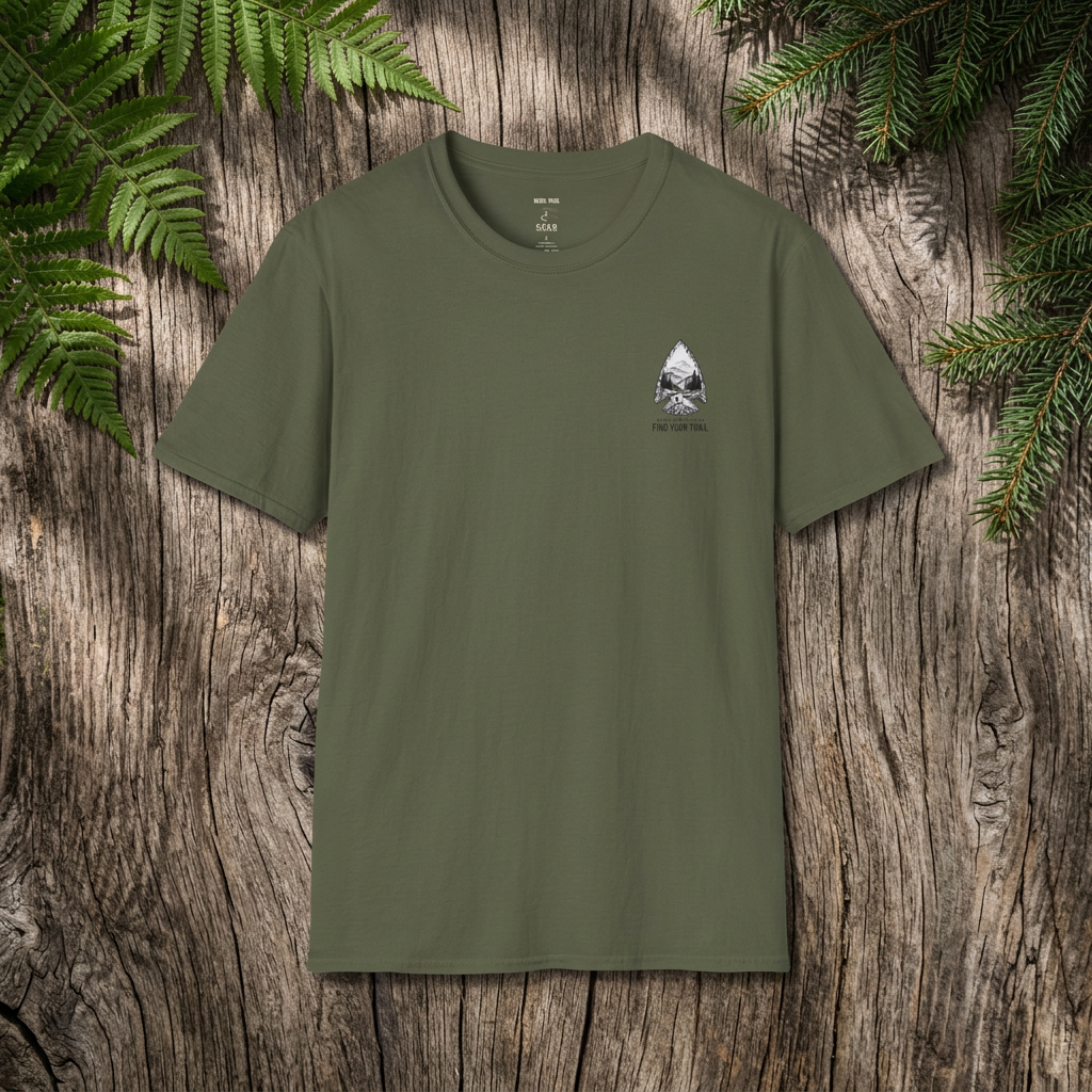 Route 66 T‑Shirt — 'Find Your Trail' Minimal Outdoor Tee