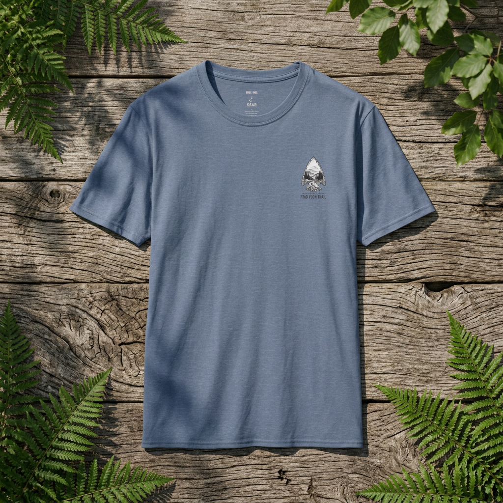 Route 66 T‑Shirt — 'Find Your Trail' Minimal Outdoor Tee