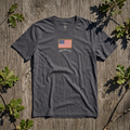 American Flag T‑Shirt — 'Rebel Trail Gear' Vintage Stars & Stripes Tee