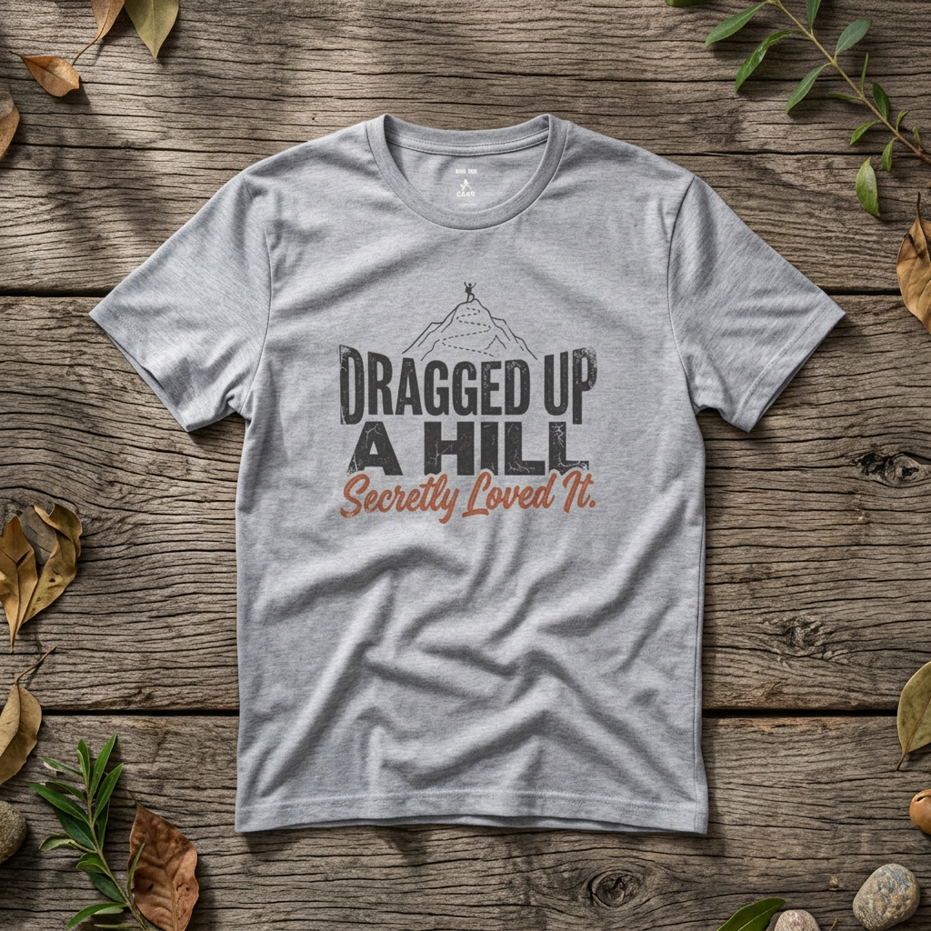 "Dragged Up a Hill - Secretly Loved It" - Rebel Trail Gear T-Shirt