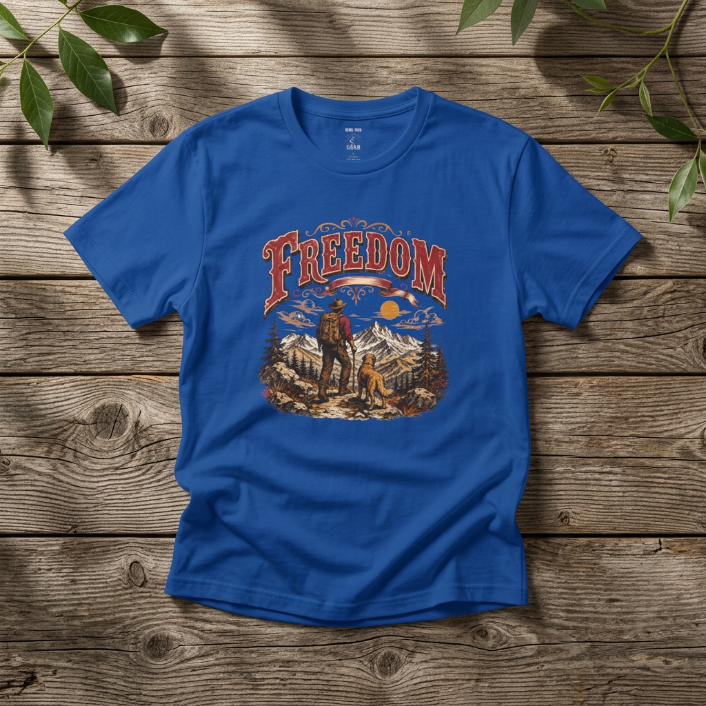 "Freedom - Golden Retriever" - Rebel Trail Gear T-Shirt