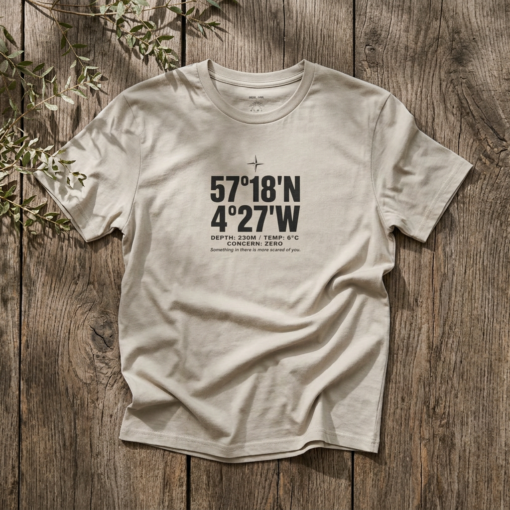 Coordinates T-Shirt — Loch Ness Latitude/Longitude Graphic Tee