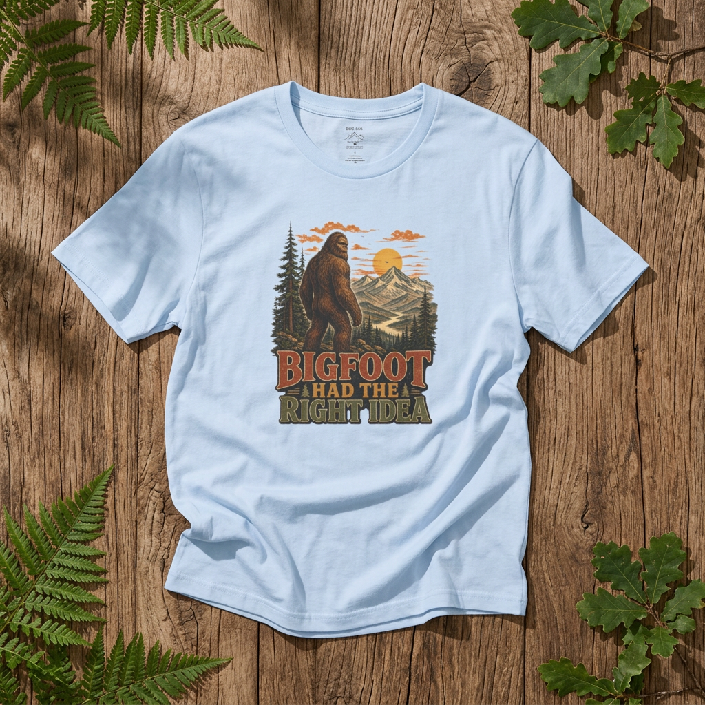 Bigfoot Had the Right Idea — Vintage Sasquatch Off-Grid Hiking Shirt - Rebel Trail Gear T-Shirt