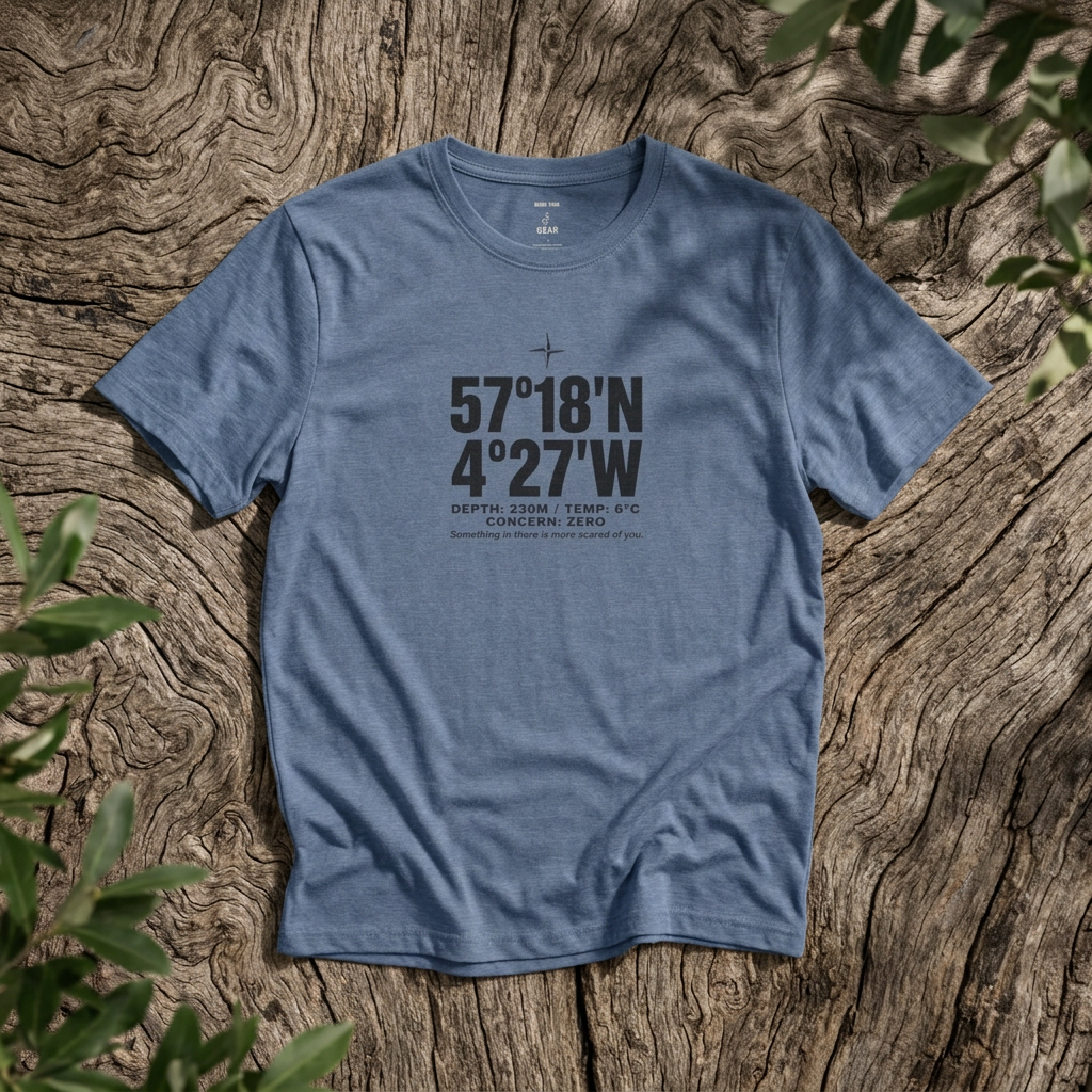 Coordinates T-Shirt — Loch Ness Latitude/Longitude Graphic Tee