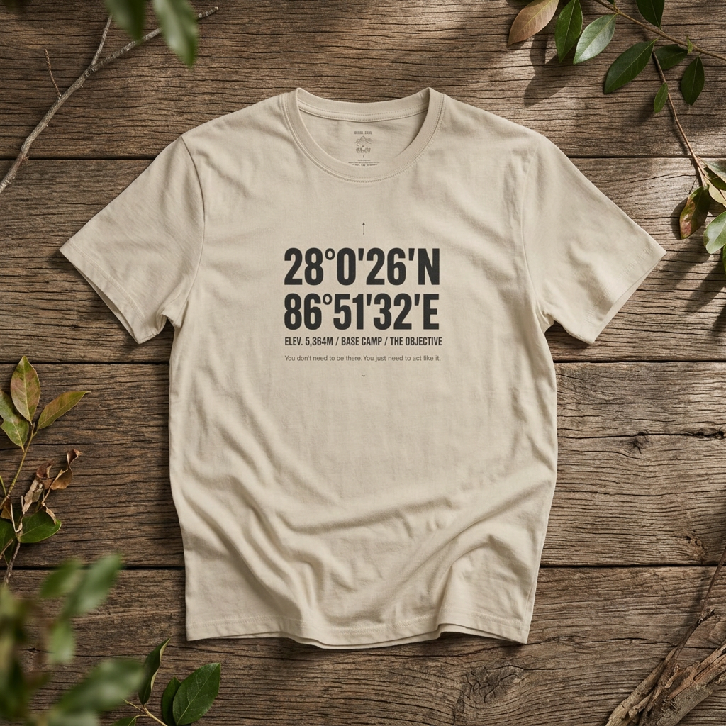 Coordinates T-Shirt — Mountain Base Camp Latitude/Longitude Graphic Tee