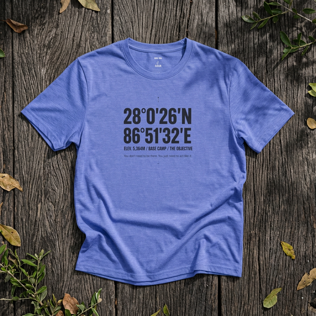 Coordinates T-Shirt — Mountain Base Camp Latitude/Longitude Graphic Tee