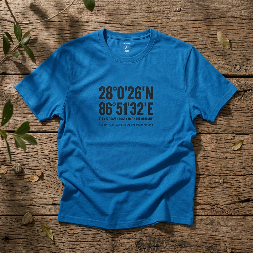 Coordinates T-Shirt — Mountain Base Camp Latitude/Longitude Graphic Tee