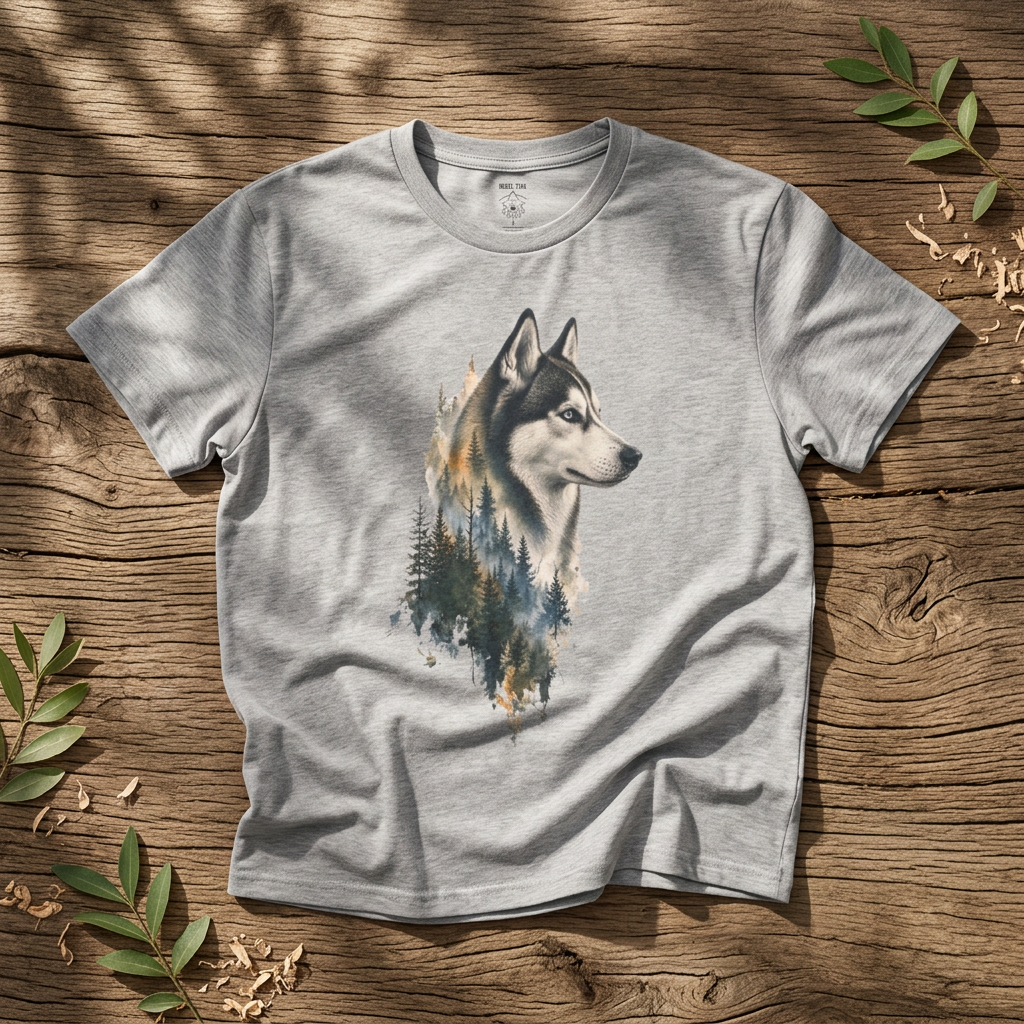 Husky Forest Silhouette - Rebel Trail Gear T-Shirt