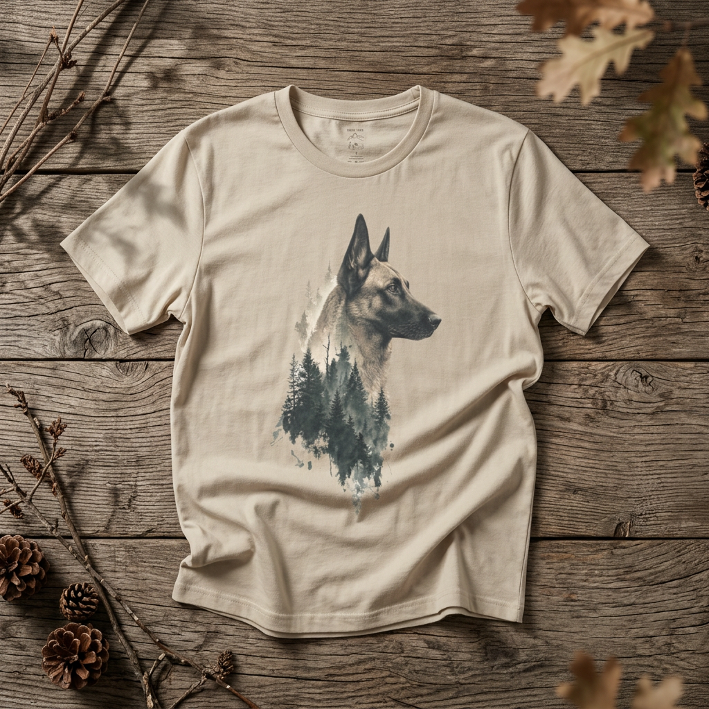 Belgian Malinois Forest Silhouette - Rebel Trail Gear T-Shirt
