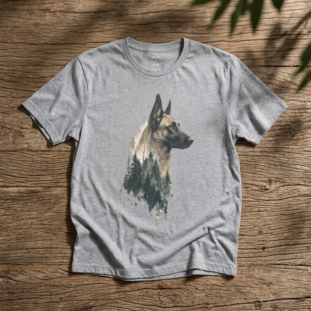 Belgian Malinois Forest Silhouette - Rebel Trail Gear T-Shirt