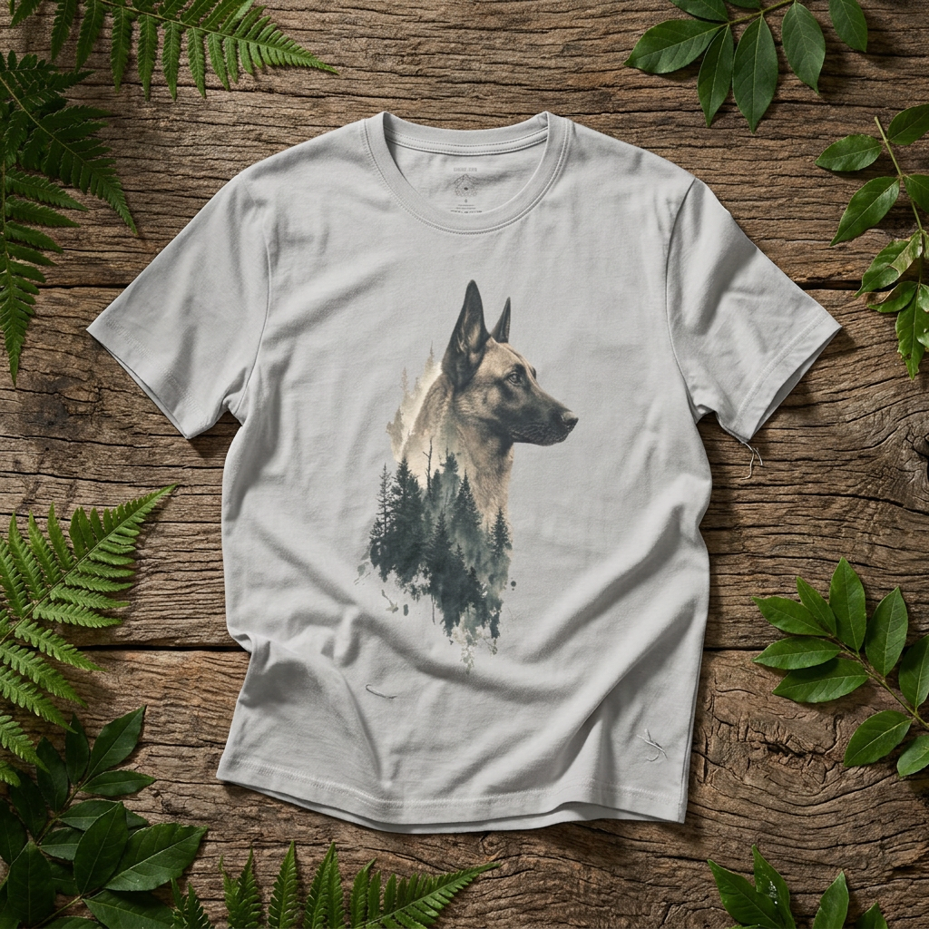 Belgian Malinois Forest Silhouette - Rebel Trail Gear T-Shirt