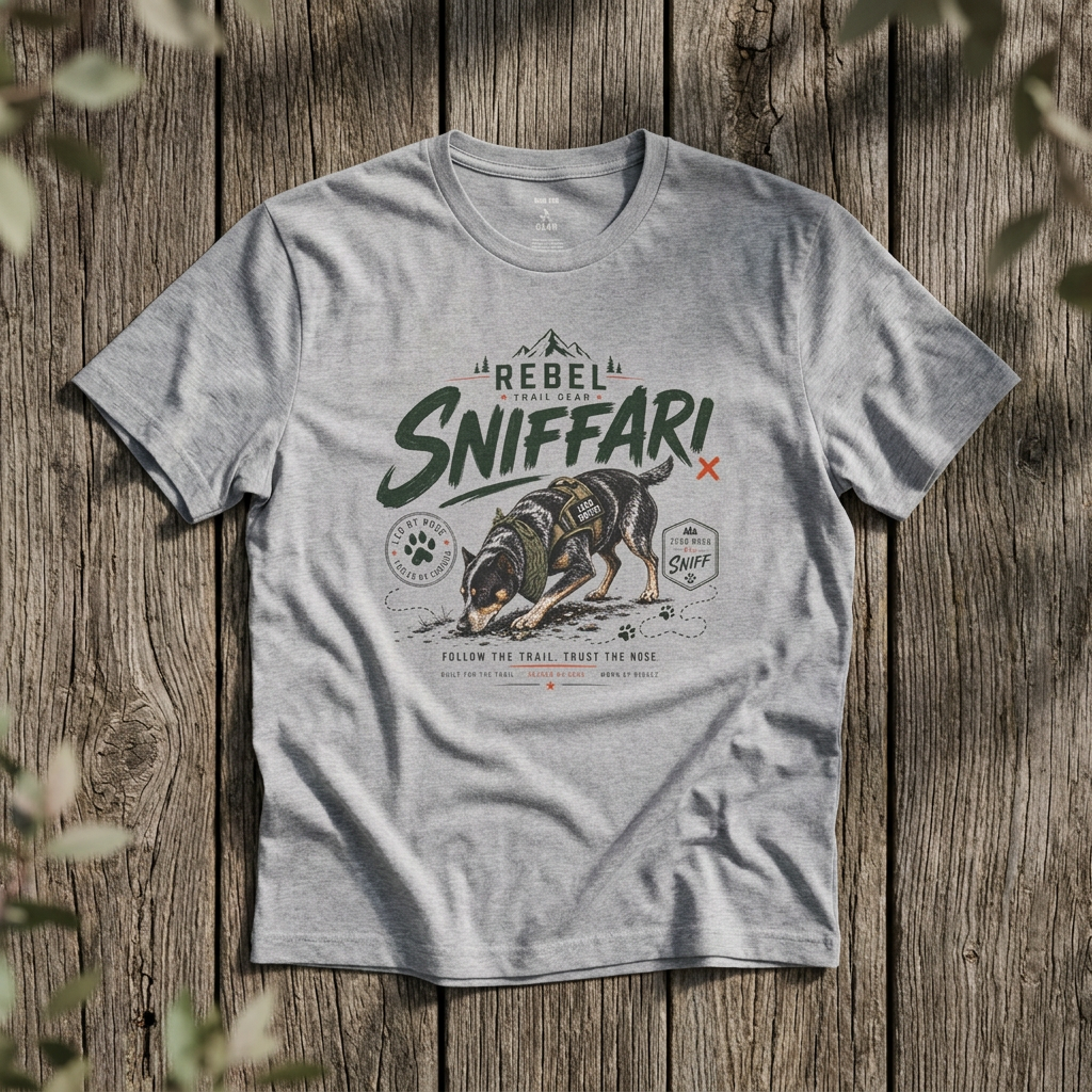 "Sniffari Rebel" — Rebel Trail Gear T-Shirt