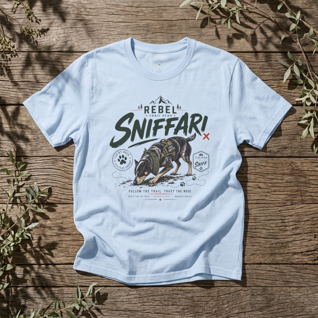 "Sniffari Rebel" — Rebel Trail Gear T-Shirt