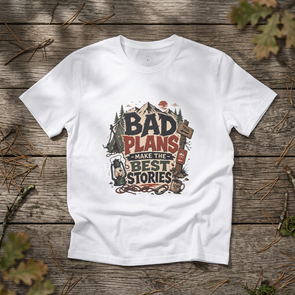 "Bad Plans Make the Best Stories" - Rebel Trail Gear T-Shirt