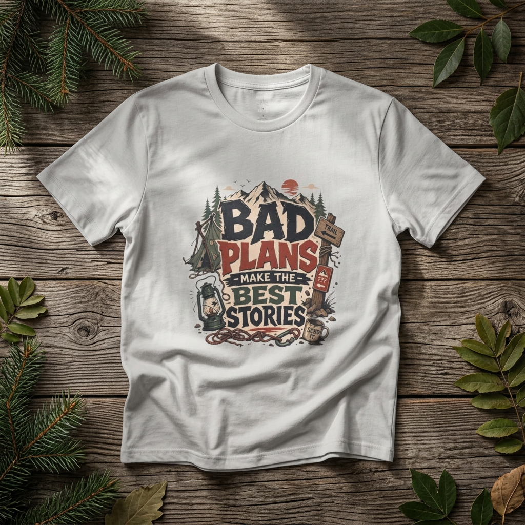 "Bad Plans Make the Best Stories" - Rebel Trail Gear T-Shirt