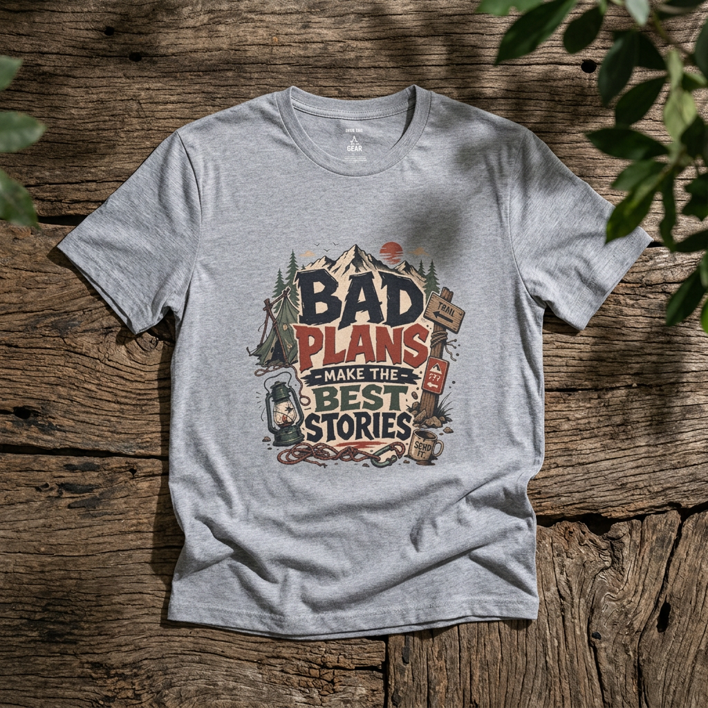"Bad Plans Make the Best Stories" - Rebel Trail Gear T-Shirt