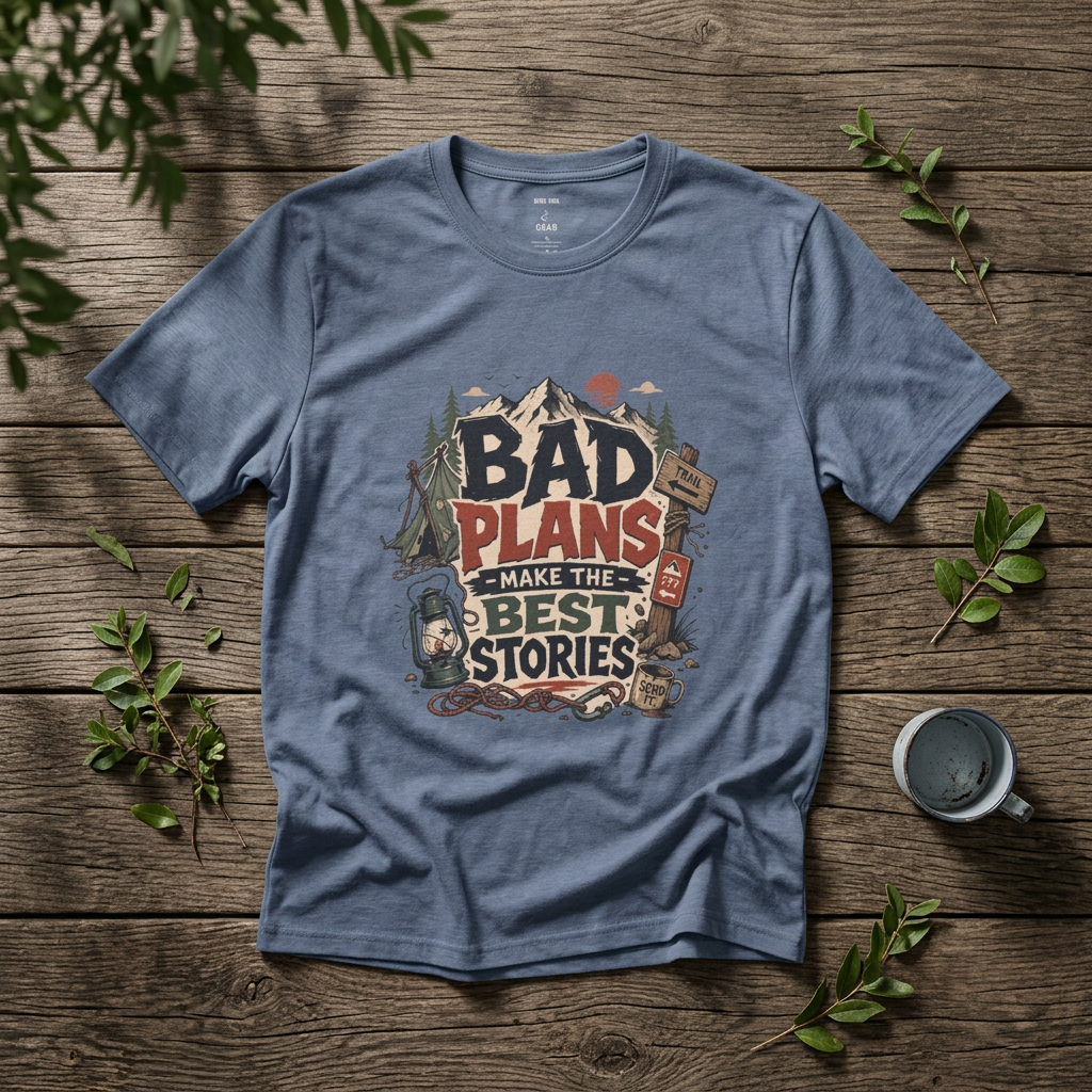 "Bad Plans Make the Best Stories" - Rebel Trail Gear T-Shirt