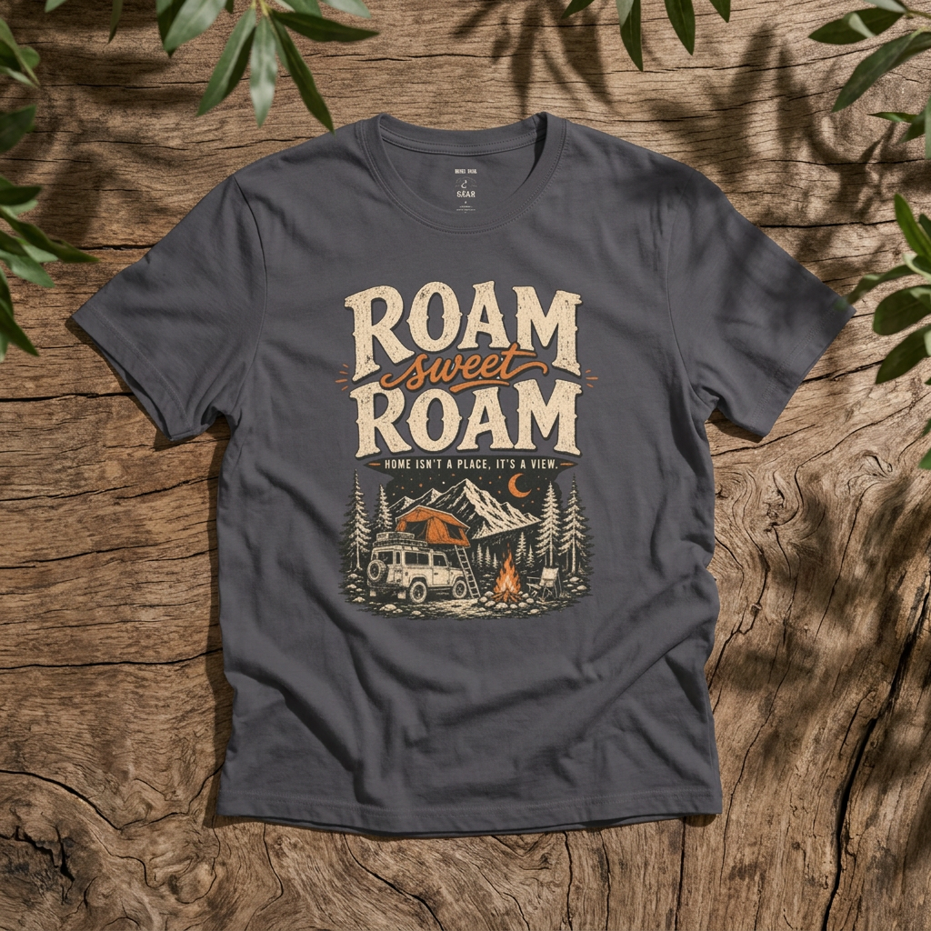 "Roam Sweet Roam" Vintage RV Adventure - Rebel Trail Gear T-Shirt