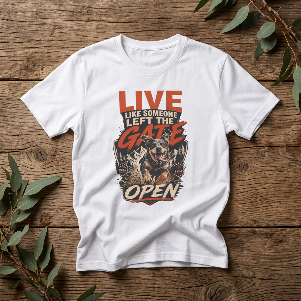 "Live Like Someone Left the Gate Open" - Rebel Trail Gear T-Shirt