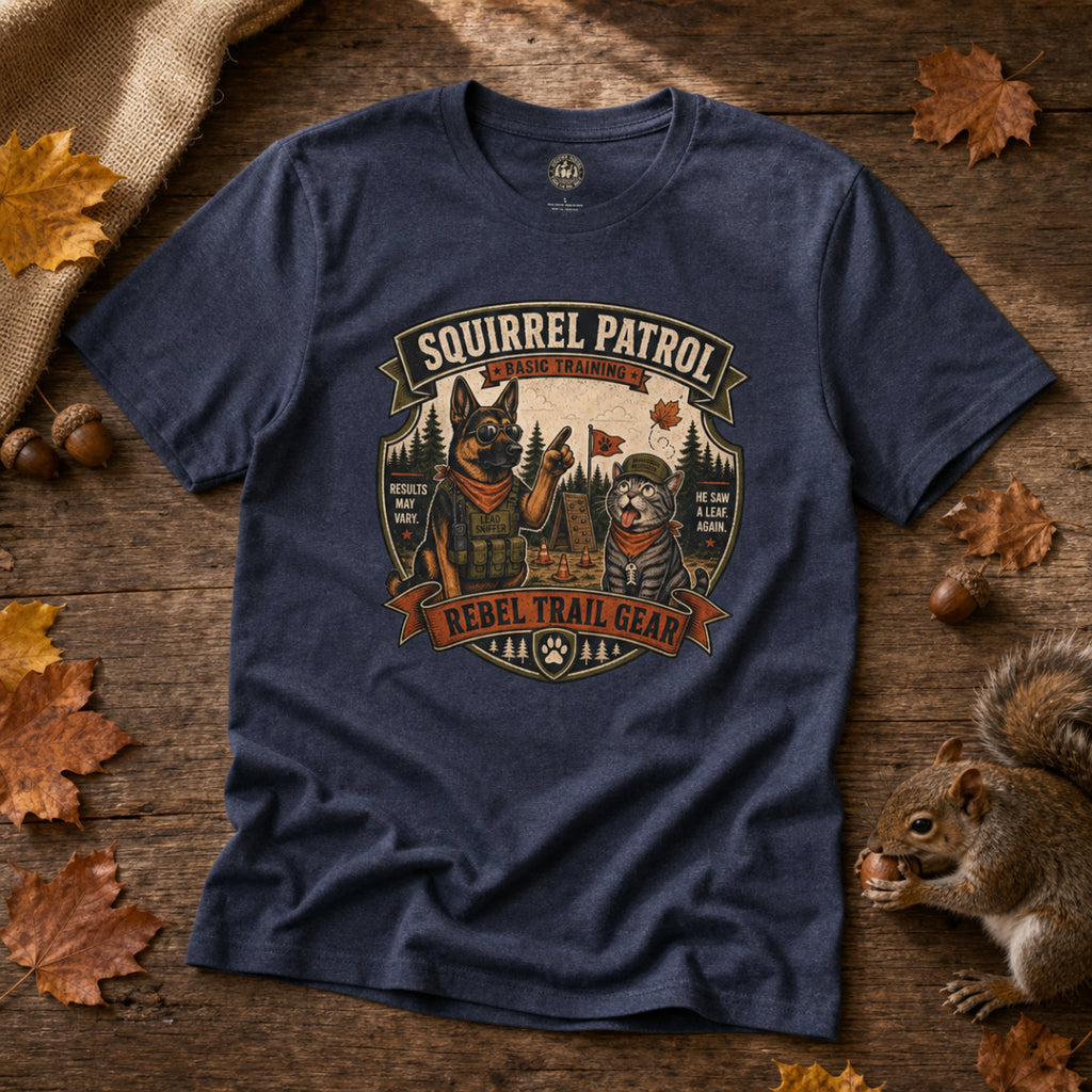 Squirrel Patrol — Basic Training — Rebel Trail Gear T-Shirt