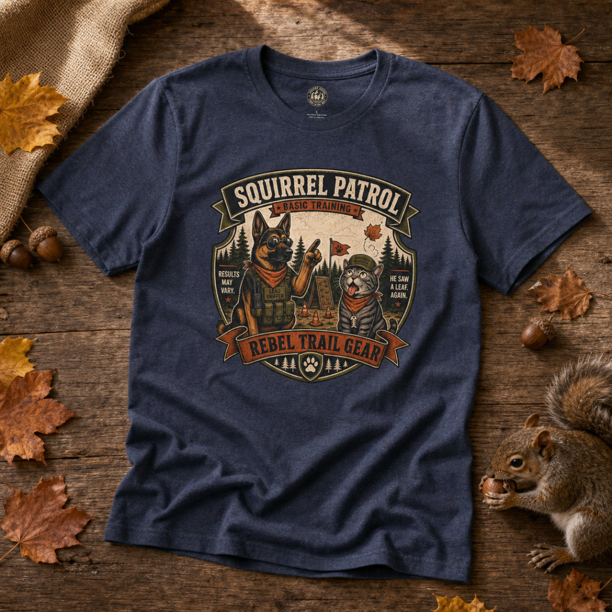 Squirrel Patrol — Basic Training — Rebel Trail Gear T-Shirt
