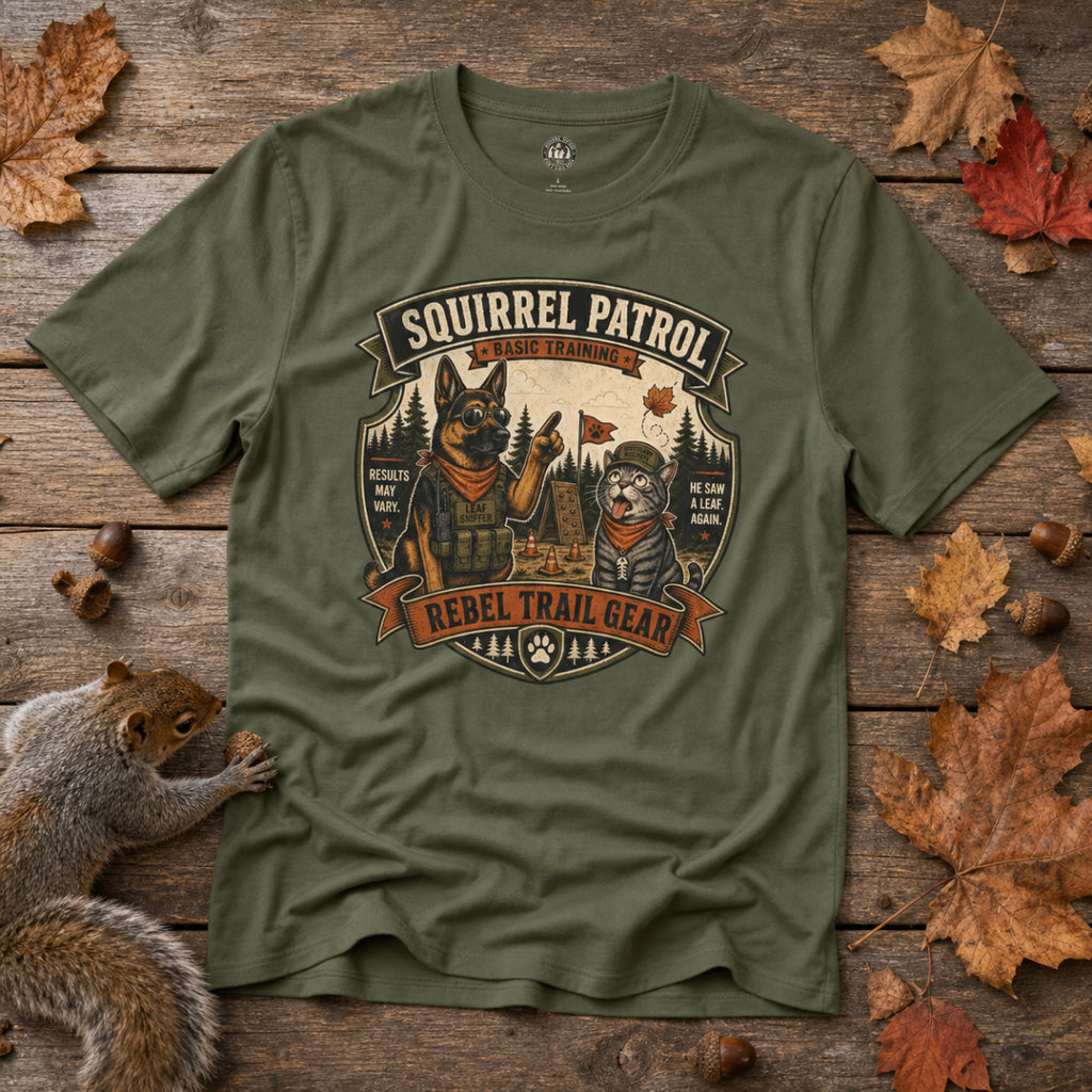 Squirrel Patrol — Basic Training — Rebel Trail Gear T-Shirt