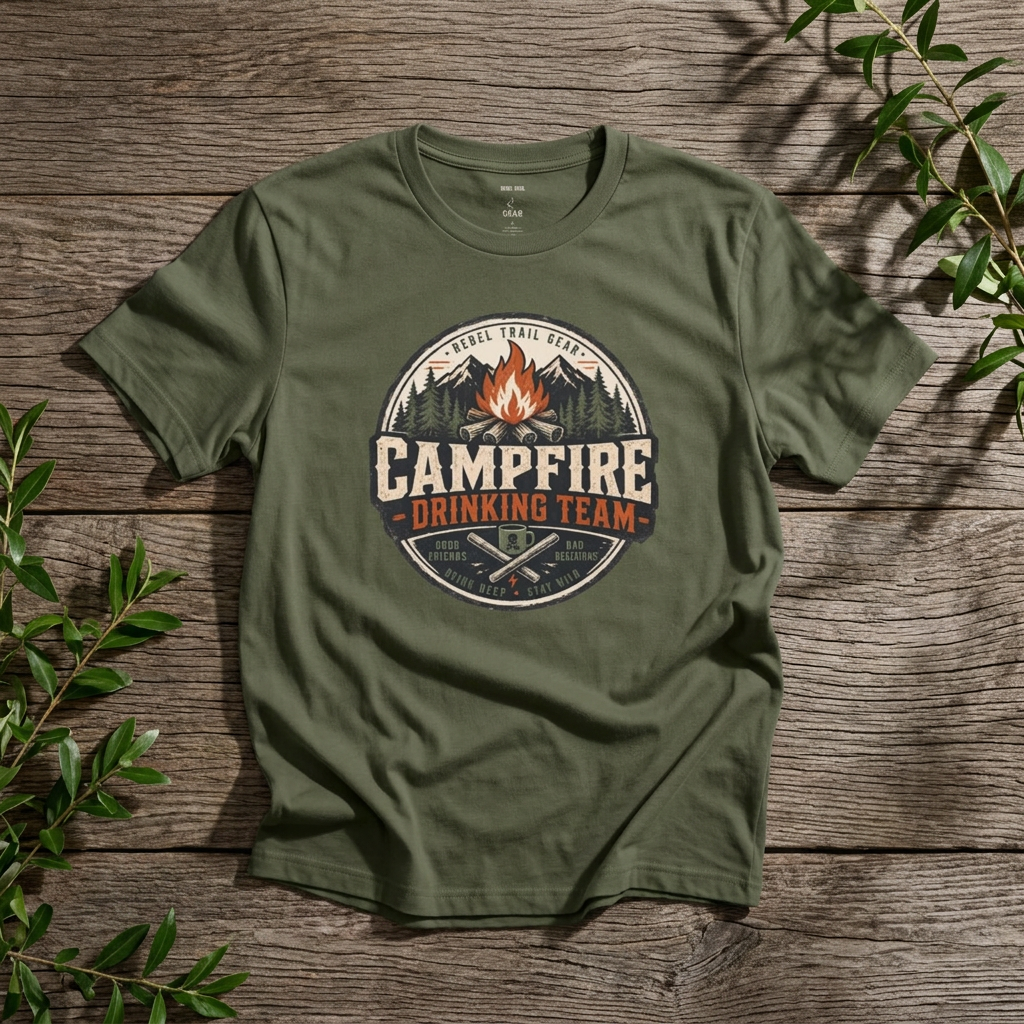 "Campfire Drinking Team" - Rebel Trail Gear T-Shirt