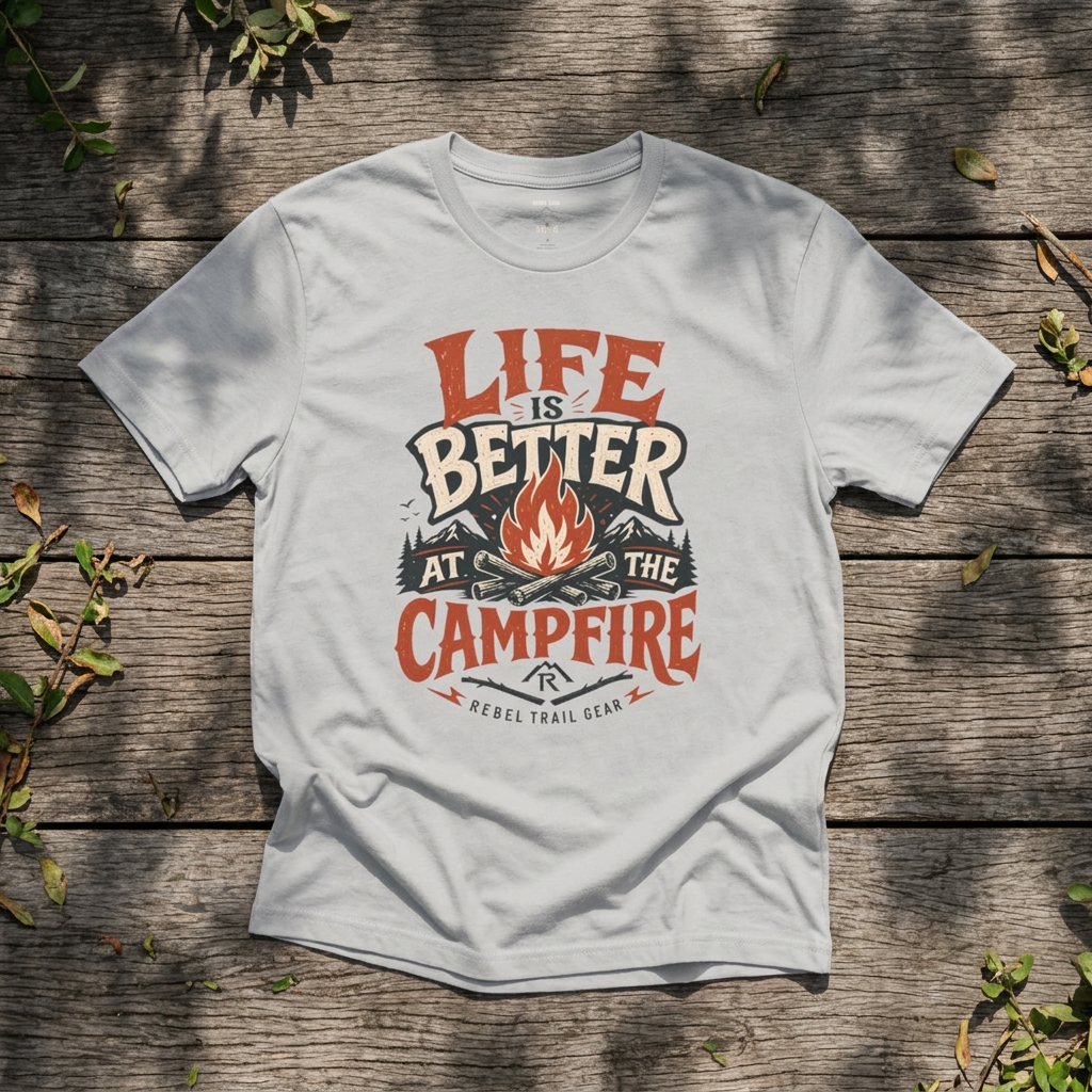 "Life Is Better at the Campfire" - Rebel Trail Gear T-Shirt