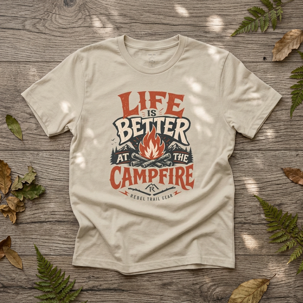 "Life Is Better at the Campfire" - Rebel Trail Gear T-Shirt