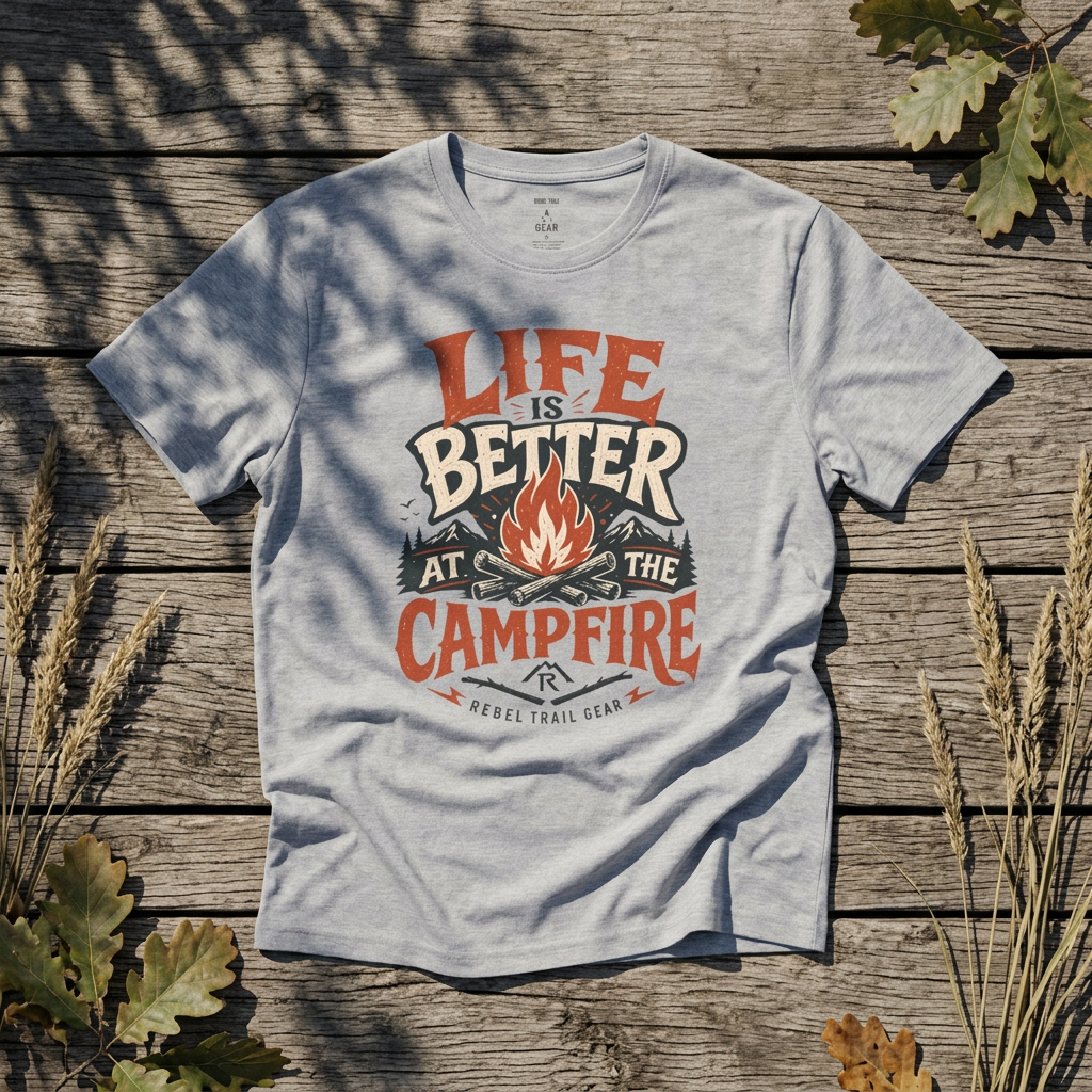 "Life Is Better at the Campfire" - Rebel Trail Gear T-Shirt