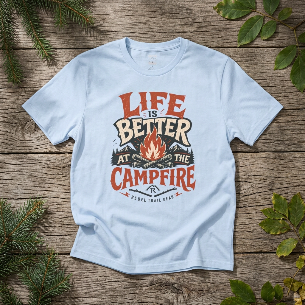 "Life Is Better at the Campfire" - Rebel Trail Gear T-Shirt