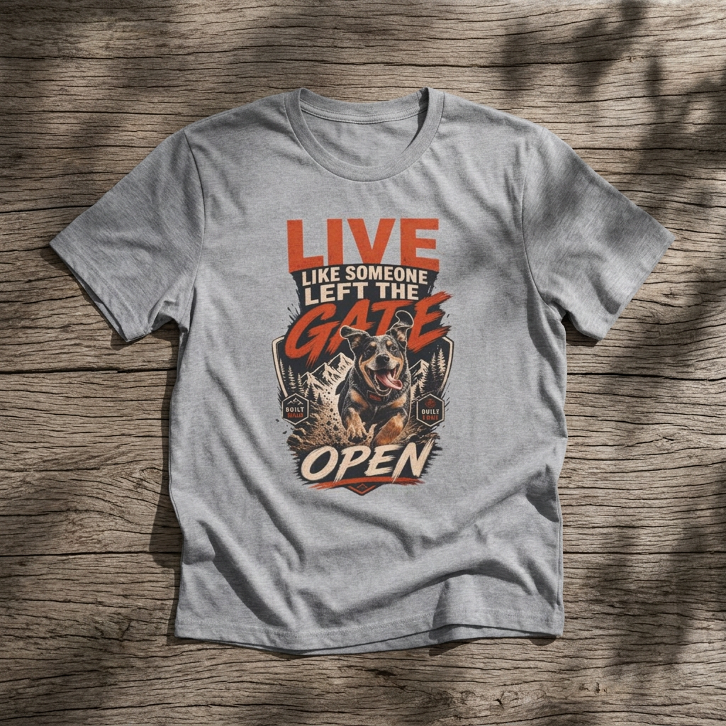 "Live Like Someone Left the Gate Open" - Rebel Trail Gear T-Shirt