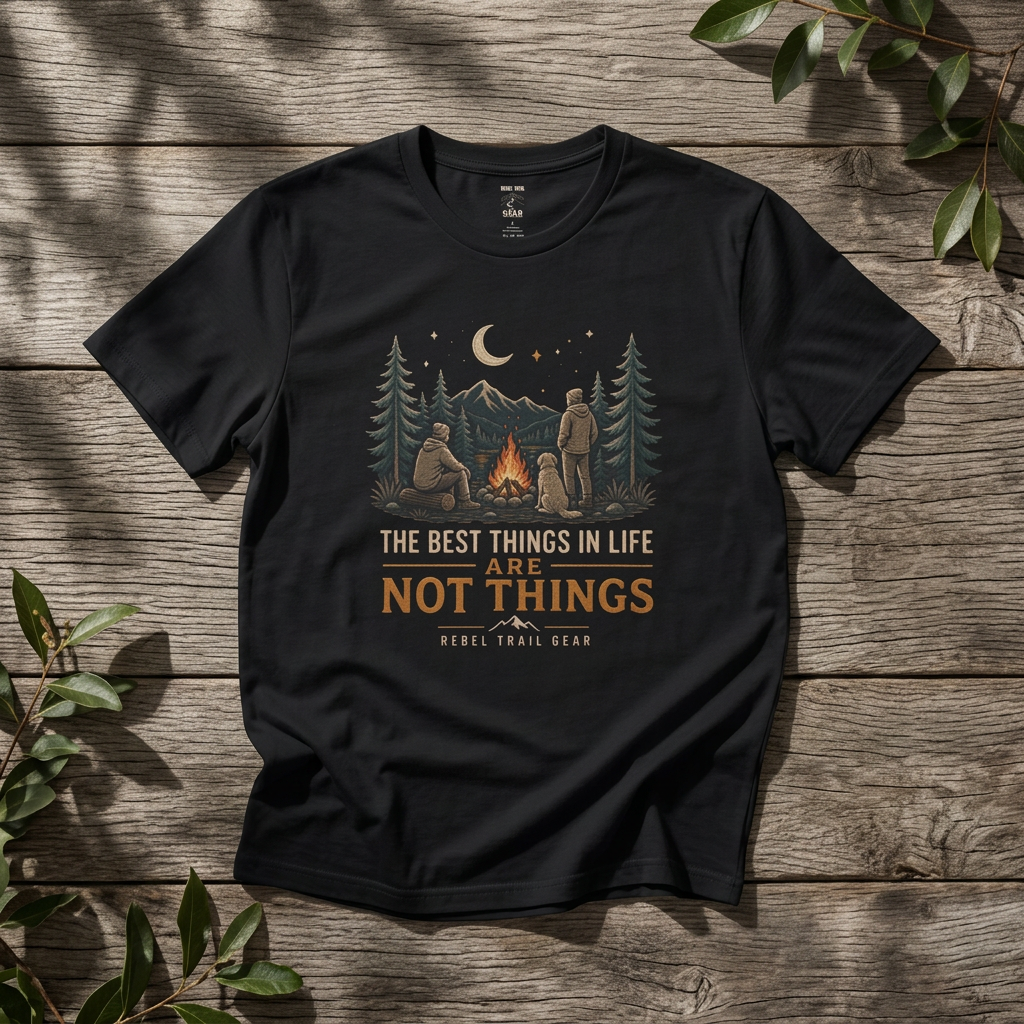 "The Best Things in Life Are Not Things" - Rebel Trail Gear T-Shirt