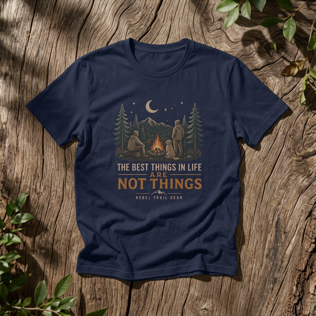 "The Best Things in Life Are Not Things" - Rebel Trail Gear T-Shirt