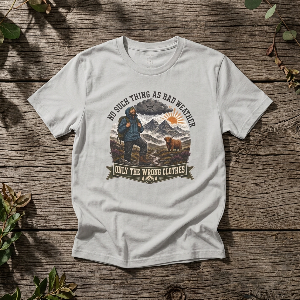 "No Such Thing As Bad Weather, Only The Wrong Clothes" - Rebel Trail Gear T-Shirt